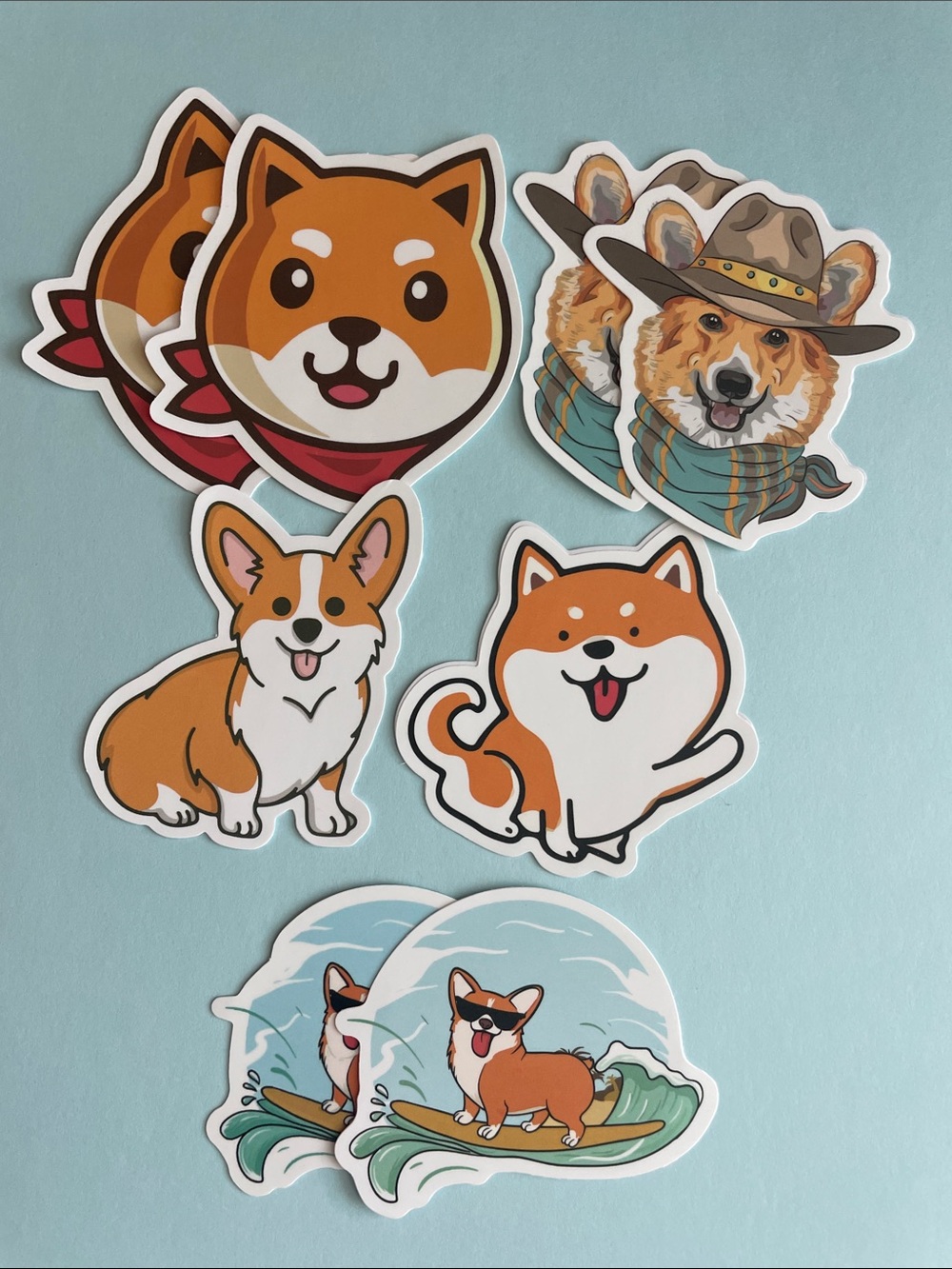 Cute Corgi Dog Sticker Pack